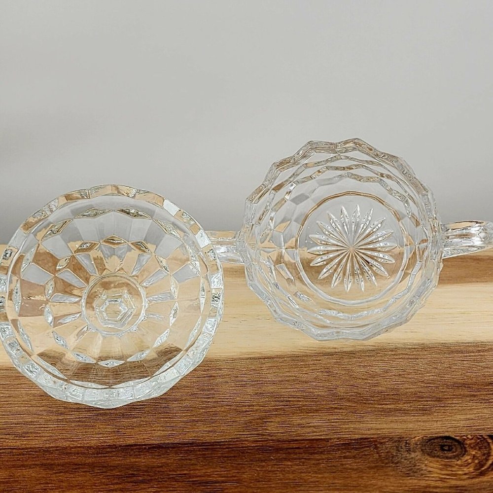 Colony Whitehall Clear Covered Sugar Bowl cube cubist glass midcentury vintage - Picture 11 of 16